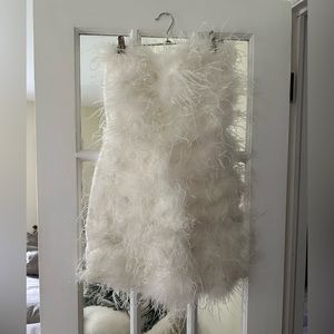 12th tribe Chanel faux feather dress size small